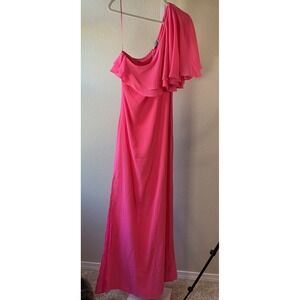 Ki Who Are You? Made in Italy Pink One-Shoulder Chiffon Dress size‎ 8